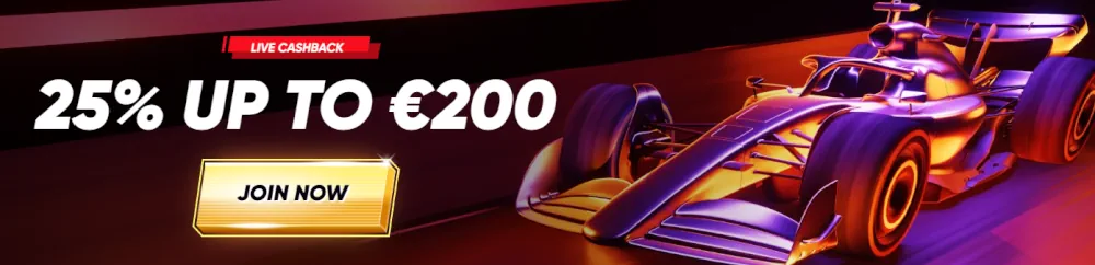 Offre de cashback QuickWin en direct avec un remboursement de 25 % sur les pertes